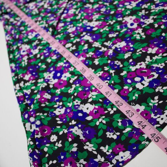 Lauren Ralph Lauren Georgette Cap Sleeve A-Line Floral Dress Women Size 10 (A6) - Picture 13 of 16